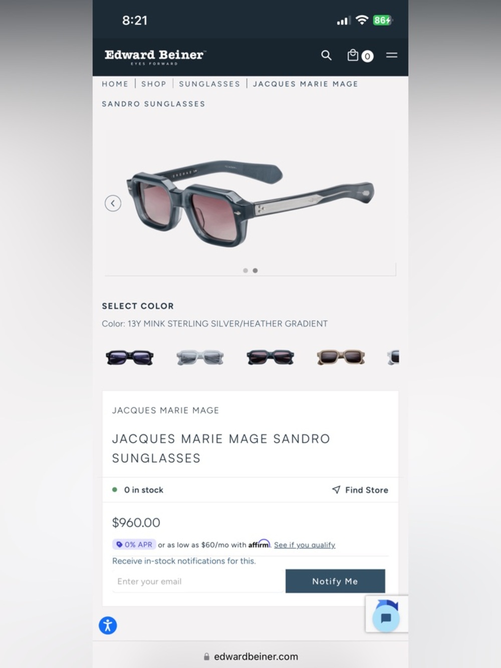 Jacques Marie Mage SANDRO Sunglassses MINK Colorway - Picture 11 of 16